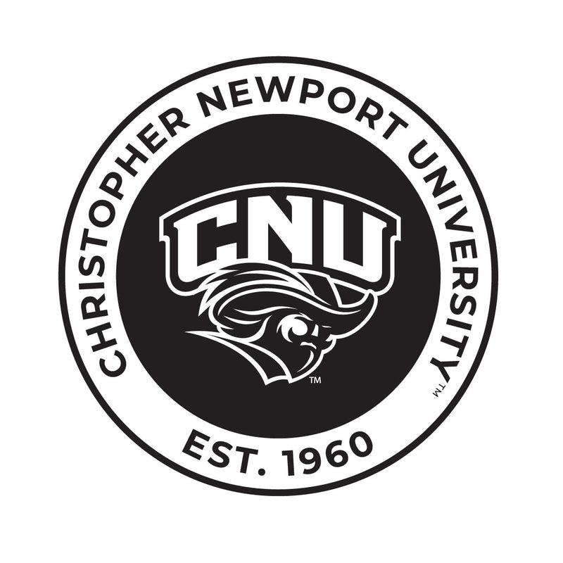 Christopher Newport Captains Officially Licensed Black Vinyl Decal Sticker White Backing