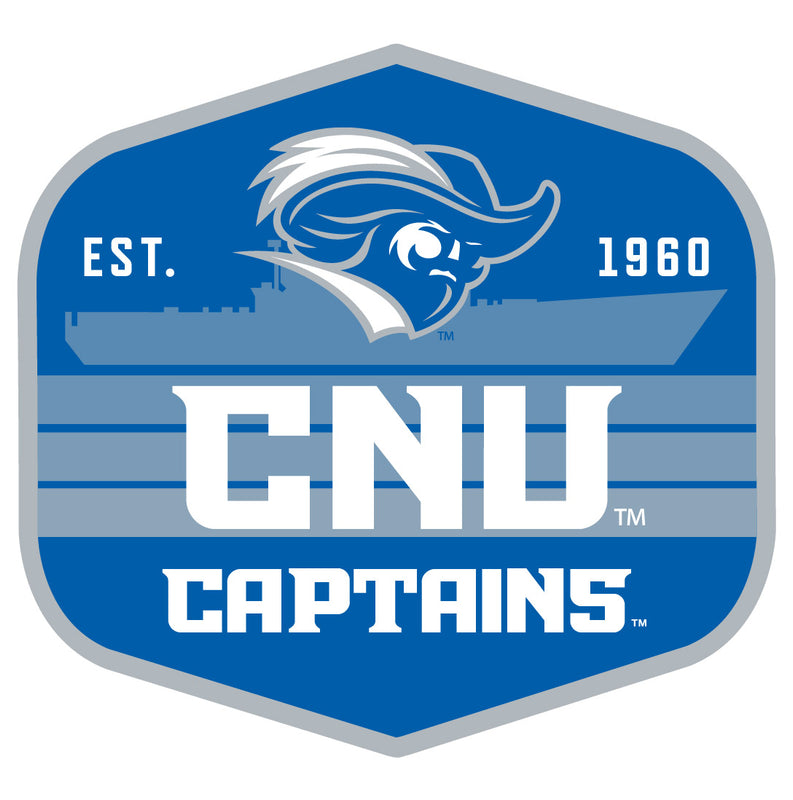Christopher Newport Captains Scenic Background Vinyl Sticker/Magnet - Officially Licensed 