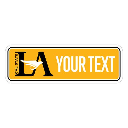 California State University Los Angeles Customizable Vinyl Sticker/Magnet Officially Licensed Collegiate Product 12-Inches Wide