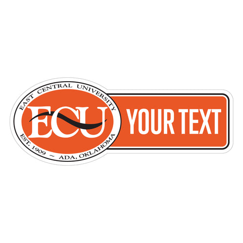 East Central University Tigers Customizable Vinyl Sticker/Magnet Officially Licensed Collegiate Product 3-Inches Wide