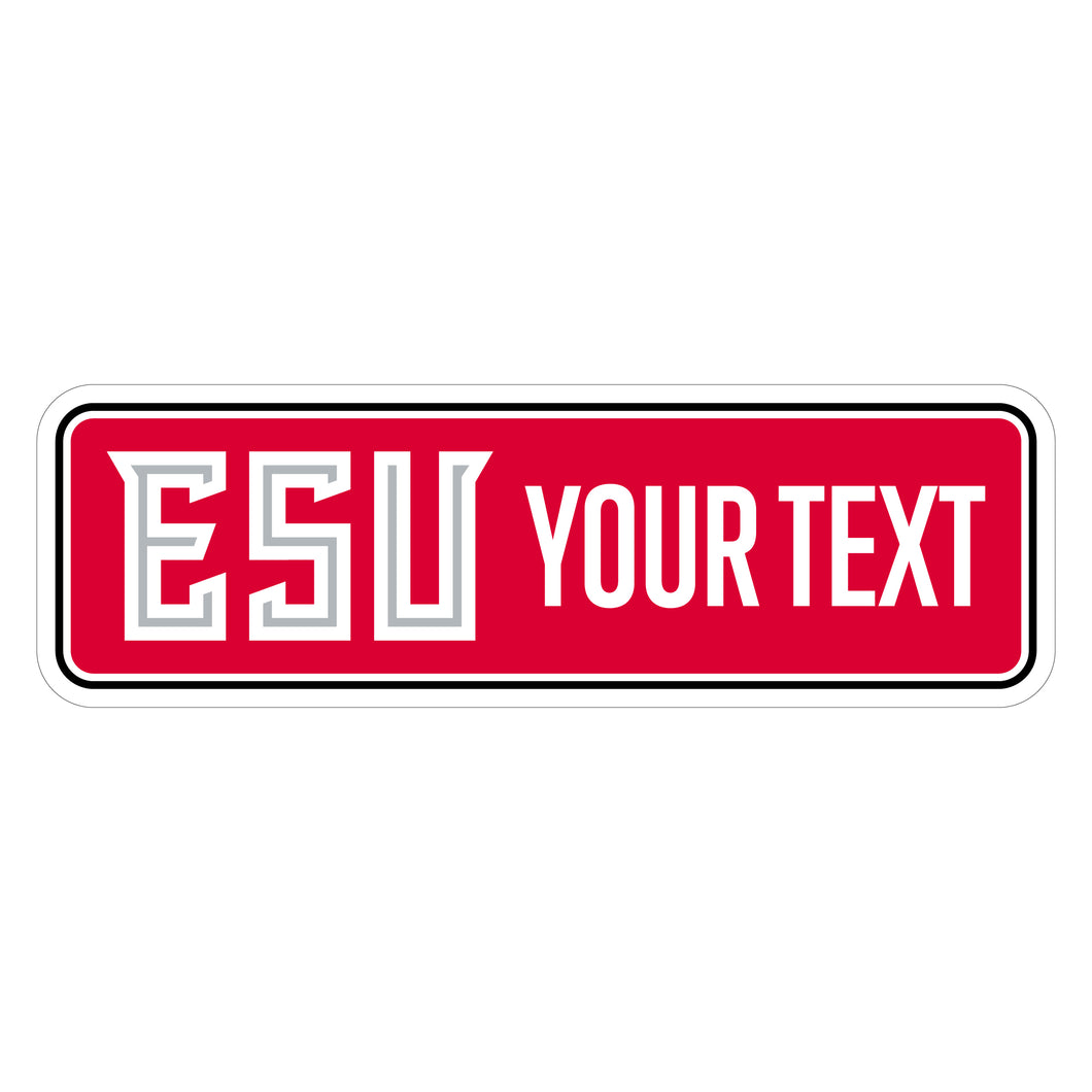 East Stroudsburg University Customizable Vinyl Sticker/Magnet Officially Licensed Collegiate Product 3-Inches Wide