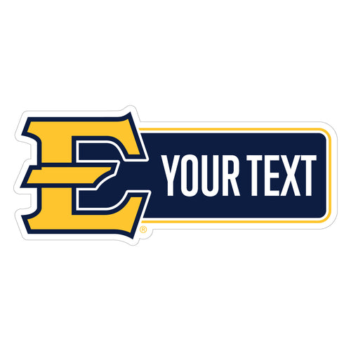 East Tennessee State University Customizable Vinyl Sticker/Magnet Officially Licensed Collegiate Product 10-Inches Wide