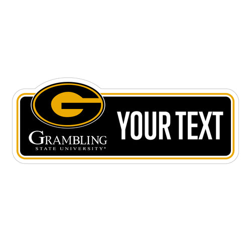 Grambling State Tigers Customizable Vinyl Sticker/Magnet Officially Licensed Collegiate Product 4-Inches Wide