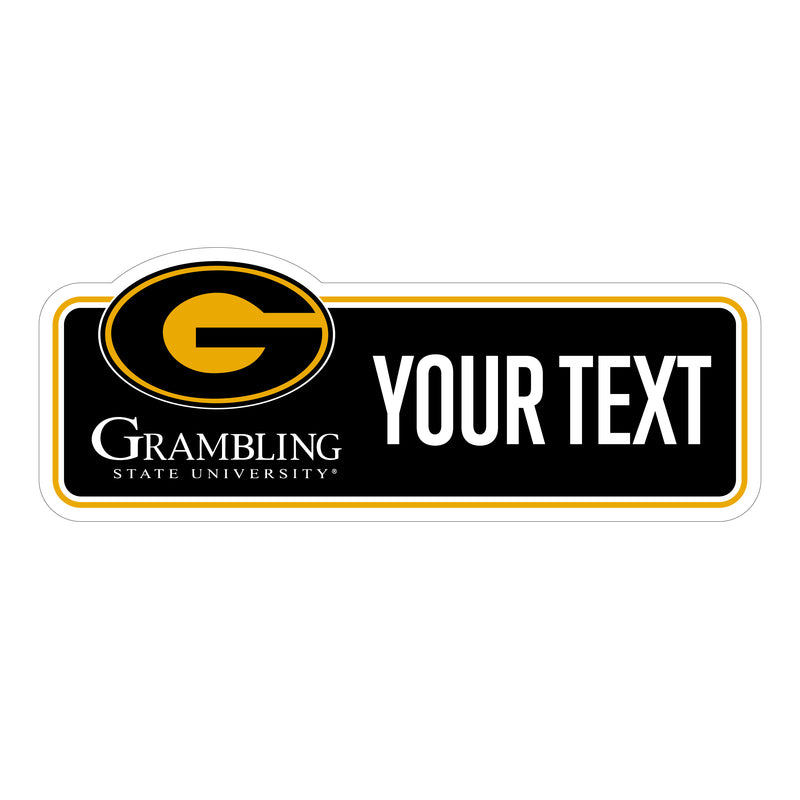 Grambling State Tigers Customizable Vinyl Sticker/Magnet Officially Licensed Collegiate Product 4-Inches Wide