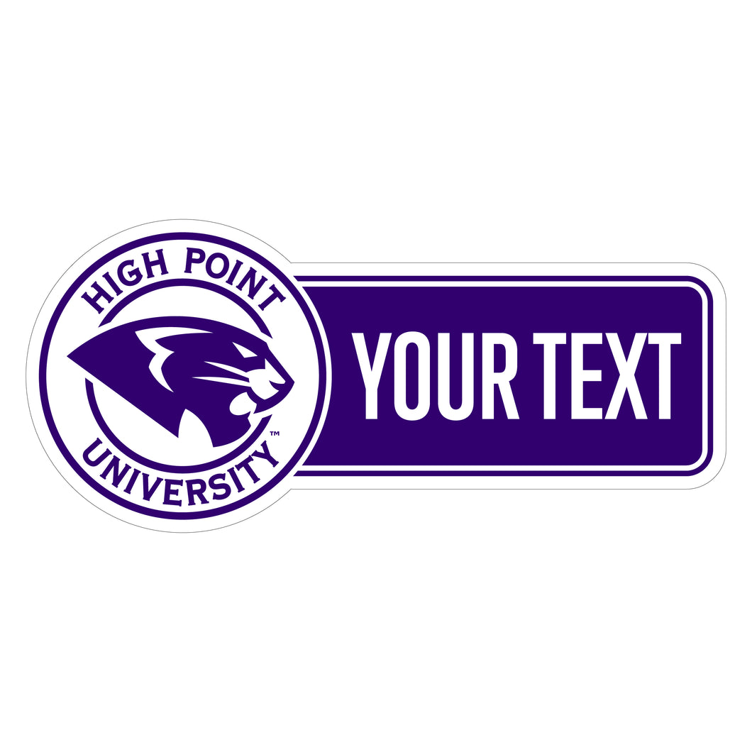 High Point University Customizable Vinyl Sticker/Magnet Officially Licensed Collegiate Product 6-Inches Wide