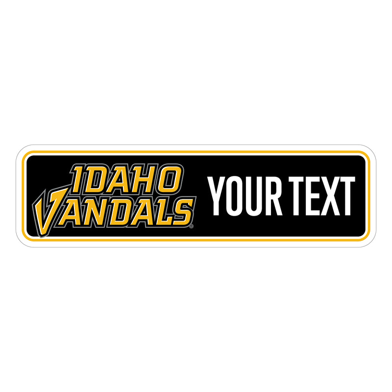 Idaho Vandals Customizable Vinyl Sticker/Magnet Officially Licensed Collegiate Product 12-Inches Wide