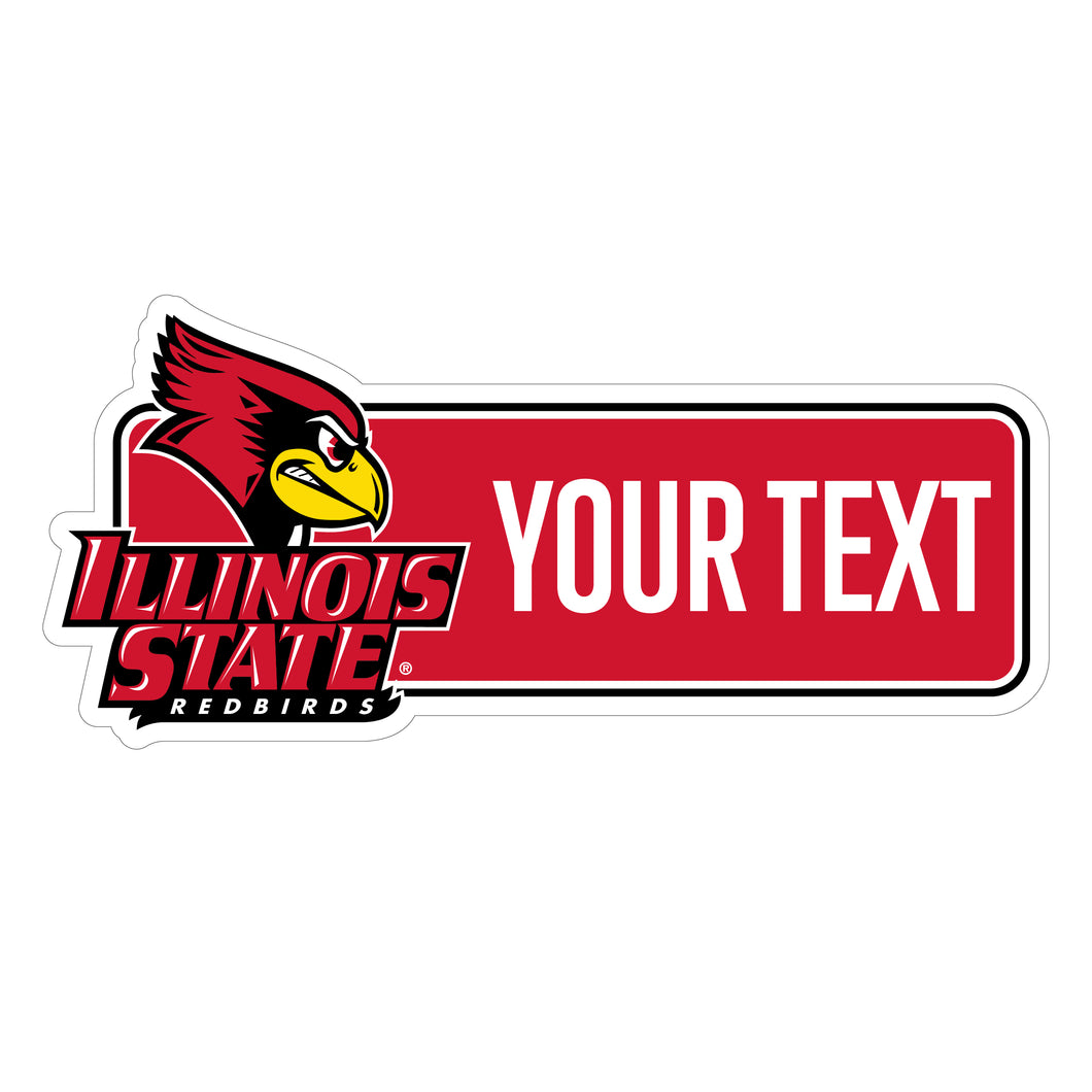 Illinois State Redbirds Customizable Vinyl Sticker/Magnet Officially Licensed Collegiate Product 8-Inches Wide