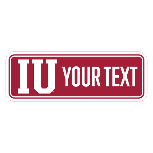 Indiana Hoosiers Customizable Vinyl Sticker/Magnet Officially Licensed Collegiate Product 12-Inches Wide