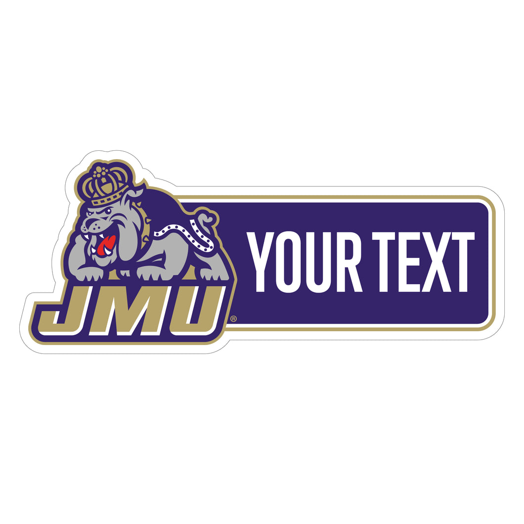 James Madison Dukes Customizable Vinyl Sticker/Magnet Officially Licensed Collegiate Product 3-Inches Wide
