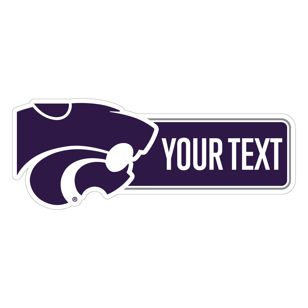 Kansas State Wildcats Customizable Vinyl Sticker/Magnet Officially Licensed Collegiate Product 8-Inches Wide