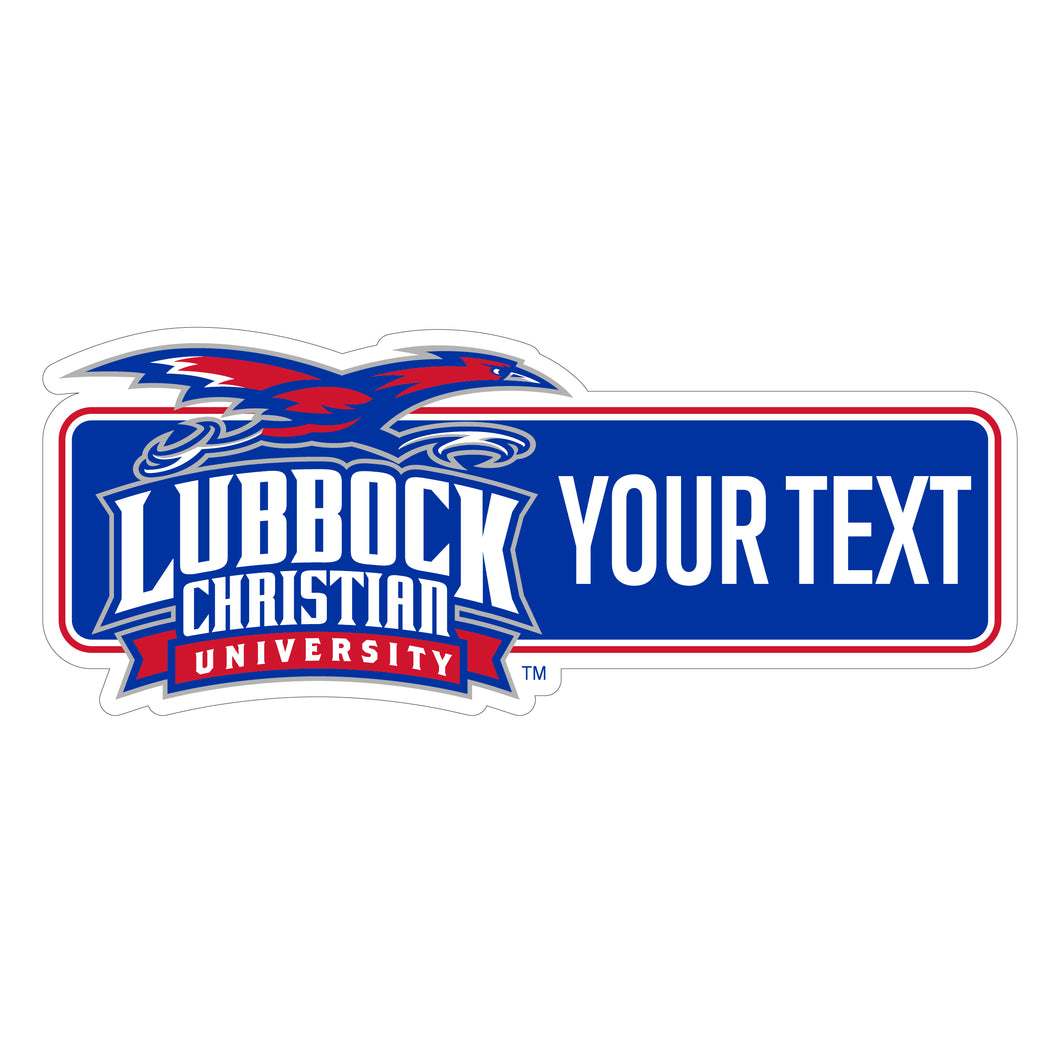 Lubbock Christian University Chaparral Customizable Vinyl Sticker/Magnet Officially Licensed Collegiate Product 10-Inches Wide