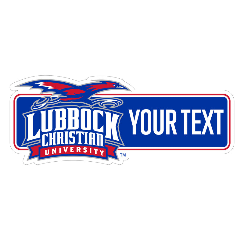 Lubbock Christian University Chaparral Customizable Vinyl Sticker/Magnet Officially Licensed Collegiate Product 10-Inches Wide