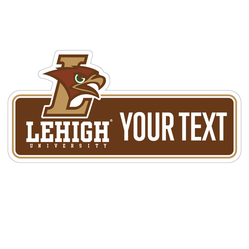 Lehigh University Mountain Hawks Customizable Vinyl Sticker/Magnet Officially Licensed Collegiate Product 6-Inches Wide