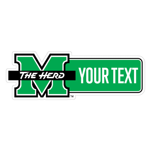 Marshall Thundering Herd Customizable Vinyl Sticker/Magnet Officially Licensed Collegiate Product 10-Inches Wide