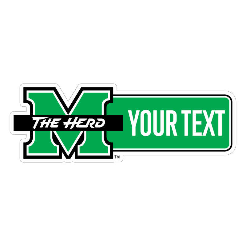 Marshall Thundering Herd Customizable Vinyl Sticker/Magnet Officially Licensed Collegiate Product 10-Inches Wide