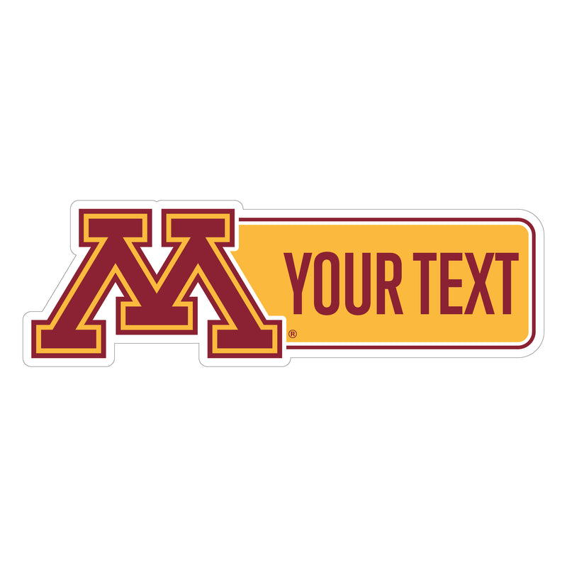 Minnesota Gophers Customizable Vinyl Sticker/Magnet Officially Licensed Collegiate Product 12-Inches Wide