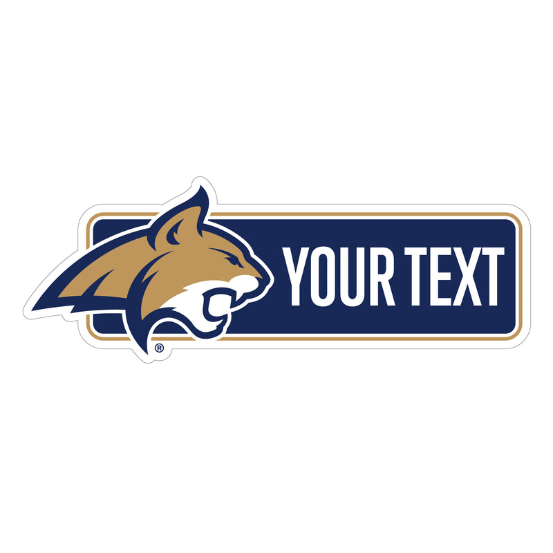 Montana State Bobcats Customizable Vinyl Sticker/Magnet Officially Licensed Collegiate Product 3-Inches Wide