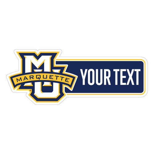 Marquette Golden Eagles Customizable Vinyl Sticker/Magnet Officially Licensed Collegiate Product 6-Inches Wide