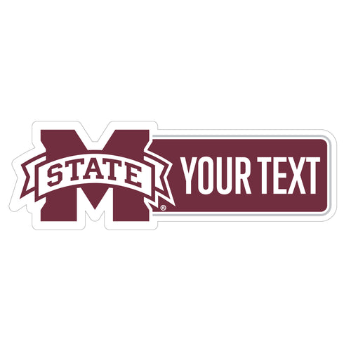 Mississippi State Bulldogs Customizable Vinyl Sticker/Magnet Officially Licensed Collegiate Product 10-Inches Wide