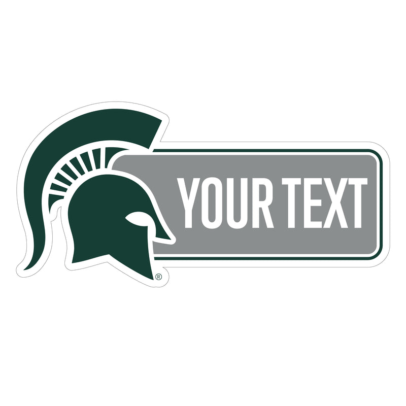 Michigan State Spartans Customizable Vinyl Sticker/Magnet Officially Licensed Collegiate Product 6-Inches Wide
