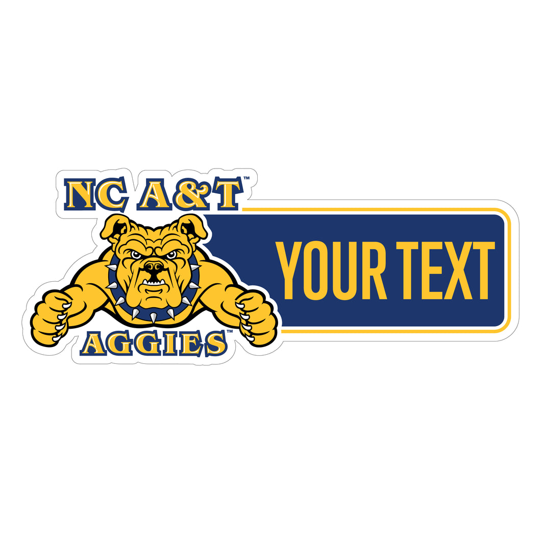 North Carolina A&T State Aggies Customizable Vinyl Sticker/Magnet Officially Licensed Collegiate Product 3-Inches Wide