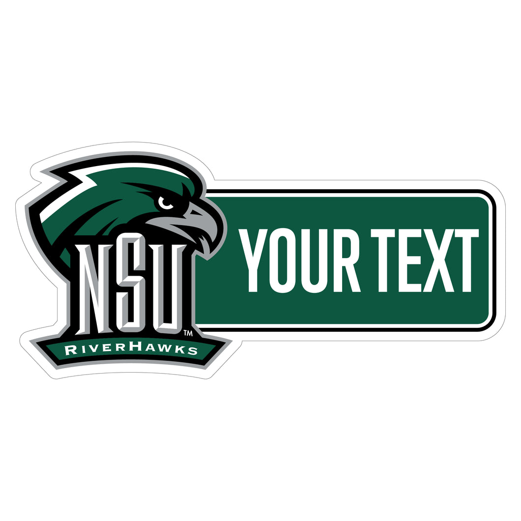 Northeastern State University Riverhawks Customizable Vinyl Sticker/Magnet Officially Licensed Collegiate Product 12-Inches Wide