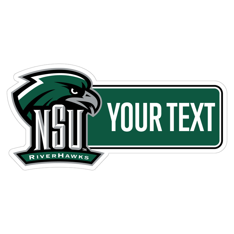 Northeastern State University Riverhawks Customizable Vinyl Sticker/Magnet Officially Licensed Collegiate Product 12-Inches Wide