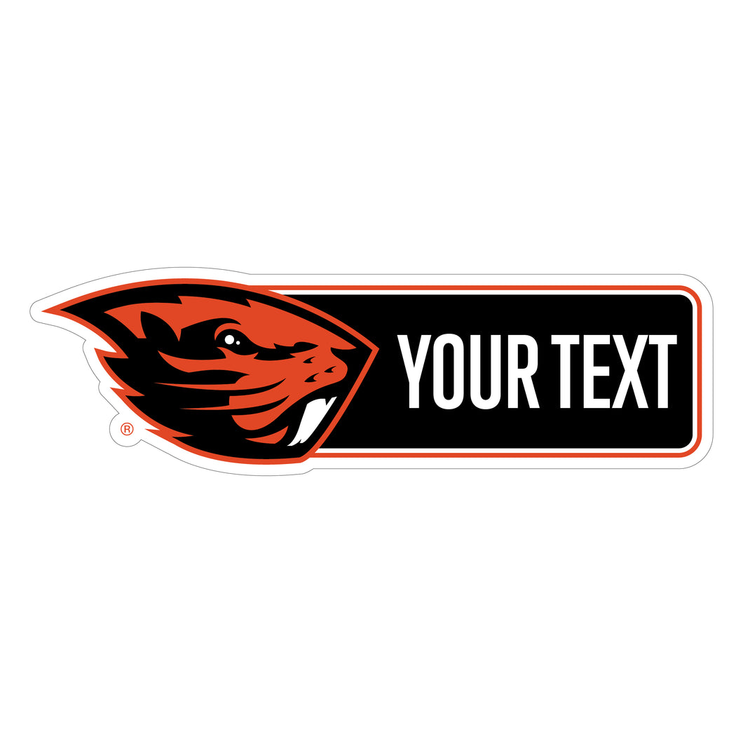 Oregon State Beavers Customizable Vinyl Sticker/Magnet Officially Licensed Collegiate Product 12-Inches Wide