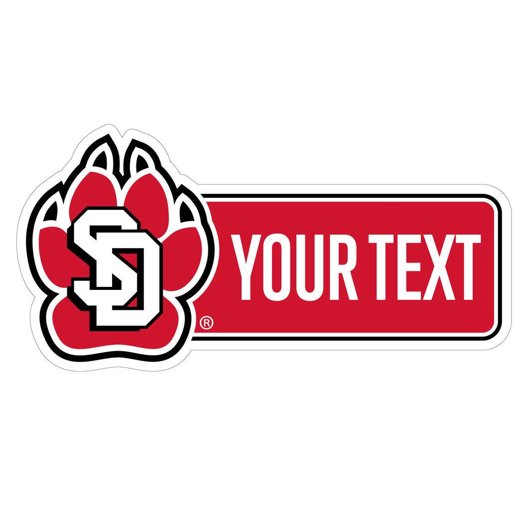 South Dakota Coyotes Customizable Vinyl Sticker/Magnet Officially Licensed Collegiate Product 4-Inches Wide