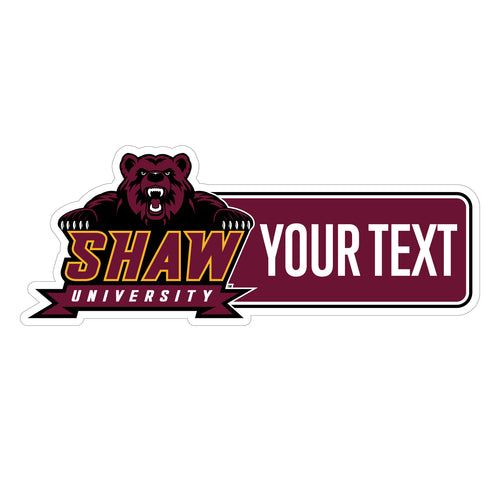 Shaw University Bears Customizable Vinyl Sticker/Magnet Officially Licensed Collegiate Product 12-Inches Wide