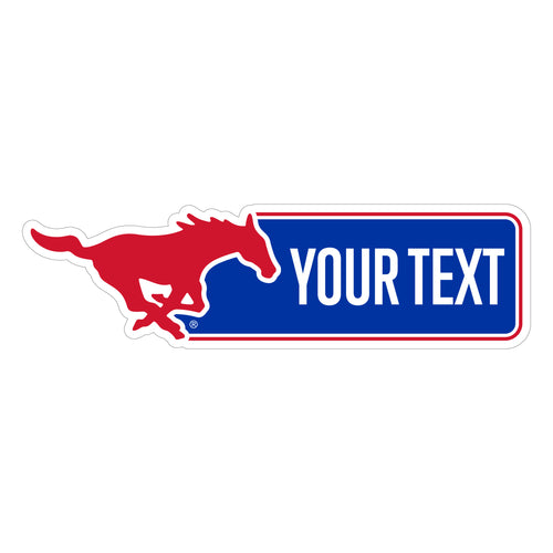 Southern Methodist University Customizable Vinyl Sticker/Magnet Officially Licensed Collegiate Product 3-Inches Wide