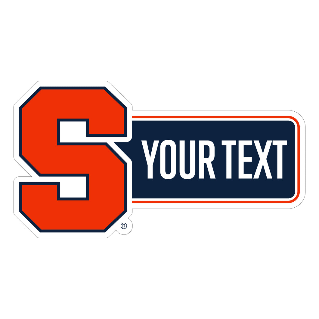 Syracuse Orange Customizable Vinyl Sticker/Magnet Officially Licensed Collegiate Product 12-Inches Wide