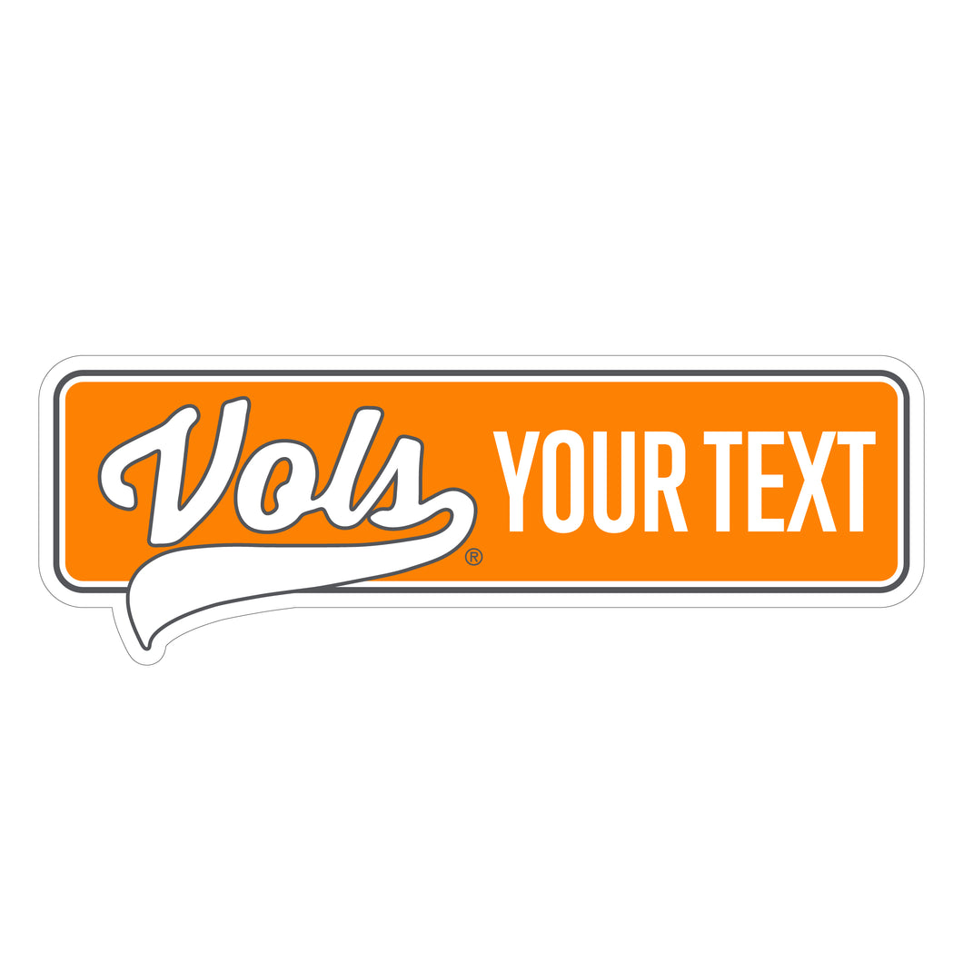 Tennessee Knoxville Customizable Vinyl Sticker/Magnet Officially Licensed Collegiate Product 12-Inches Wide