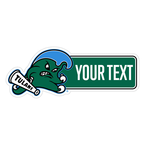 Tulane University Green Wave Customizable Vinyl Sticker/Magnet Officially Licensed Collegiate Product 6-Inches Wide