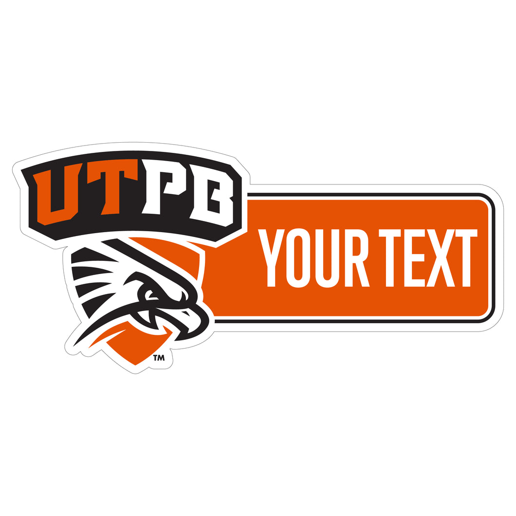University of Texas of the Permian Basin Customizable Vinyl Sticker/Magnet Officially Licensed Collegiate Product 4-Inches Wide