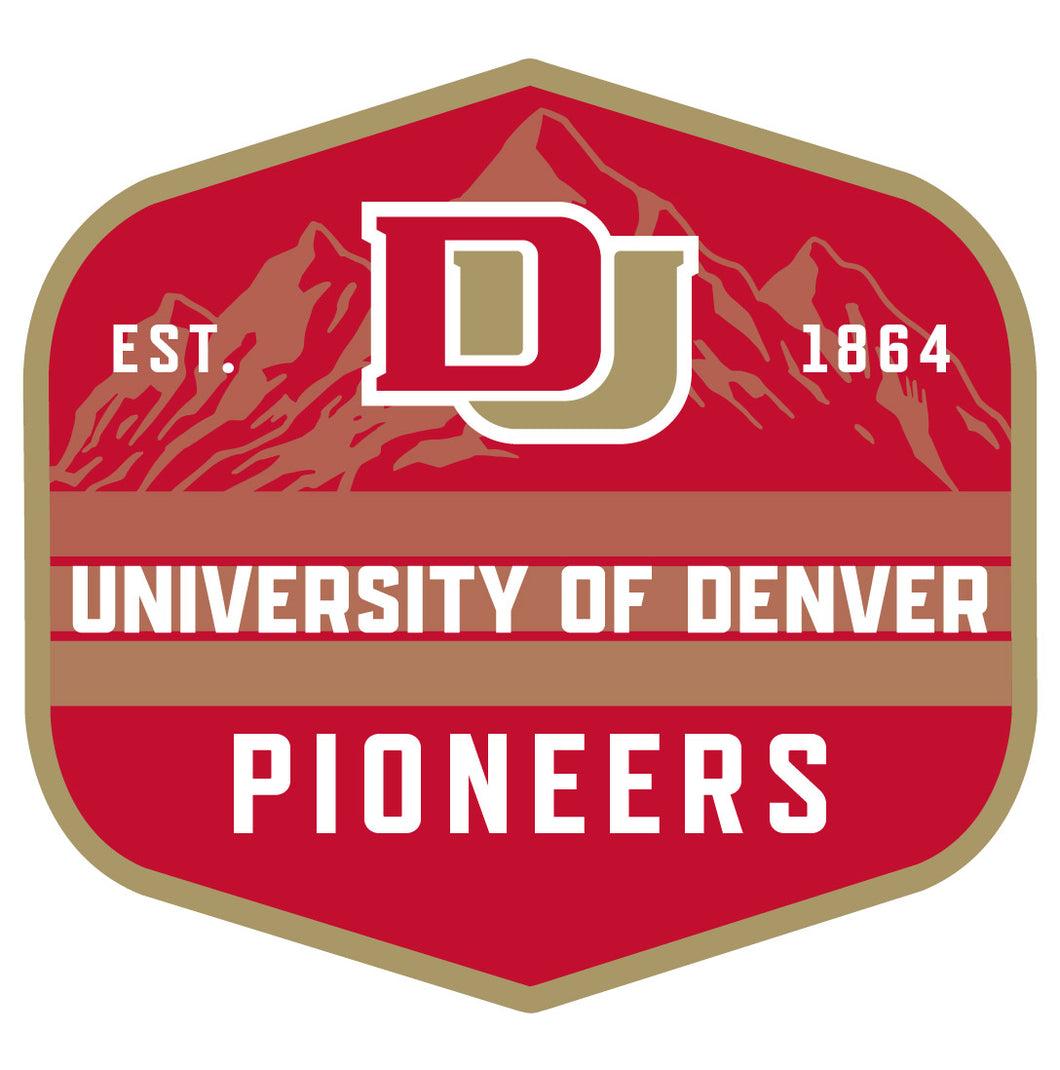 University of Denver Pioneers Scenic Background Vinyl Sticker/Magnet - Officially Licensed 