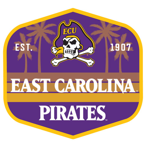 East Carolina Pirates Scenic Background Vinyl Sticker/Magnet - Officially Licensed 
