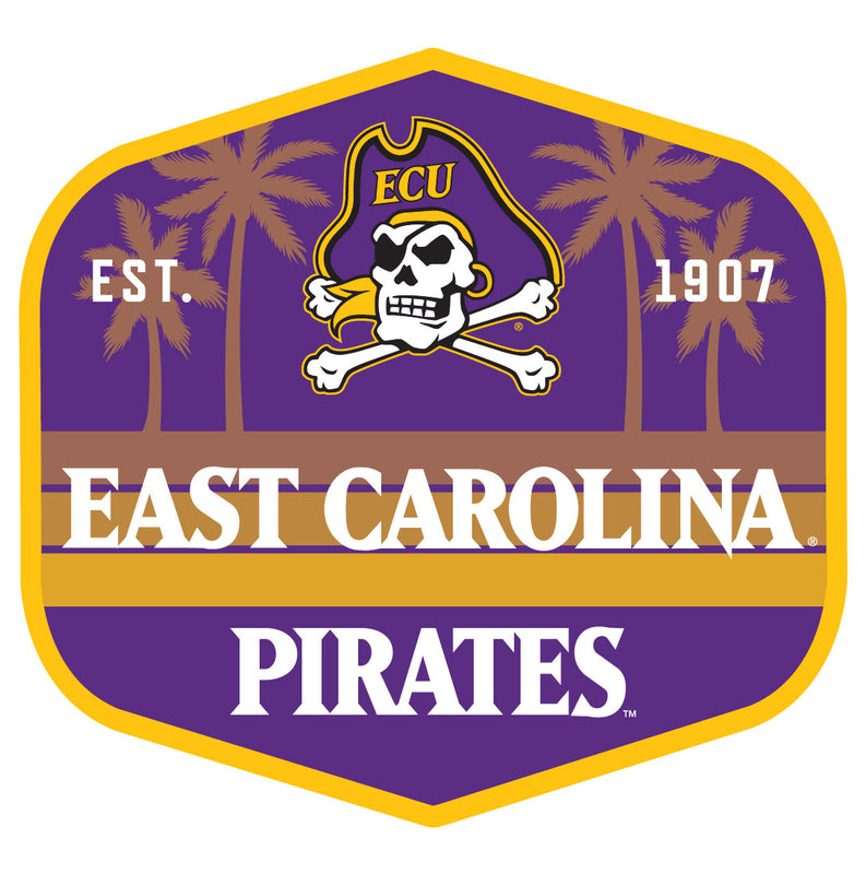 East Carolina Pirates Scenic Background Vinyl Sticker/Magnet - Officially Licensed 