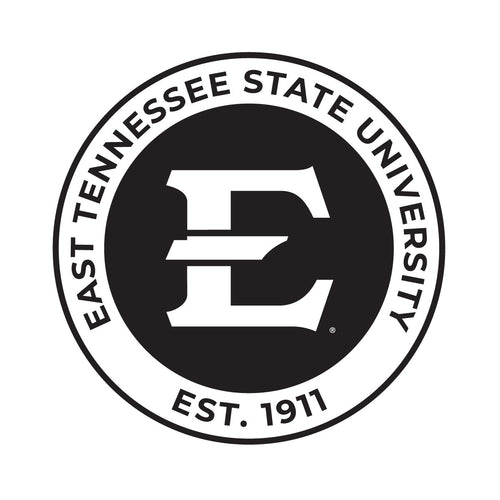 East Tennessee State University Officially Licensed Black Vinyl Decal Sticker White Backing