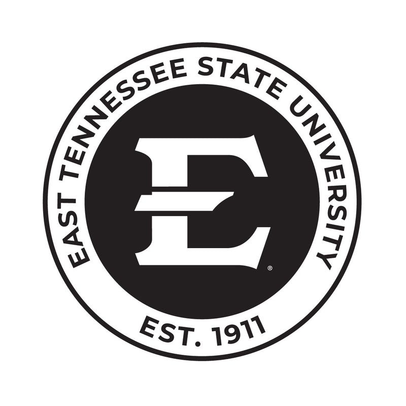 East Tennessee State University Officially Licensed Black Vinyl Decal Sticker White Backing