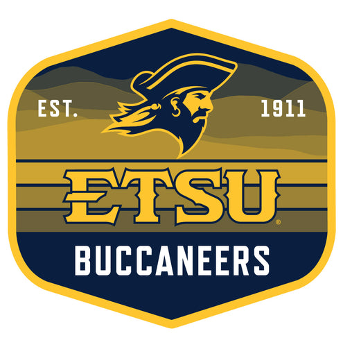 East Tennessee State University Scenic Background Vinyl Sticker/Magnet - Officially Licensed 