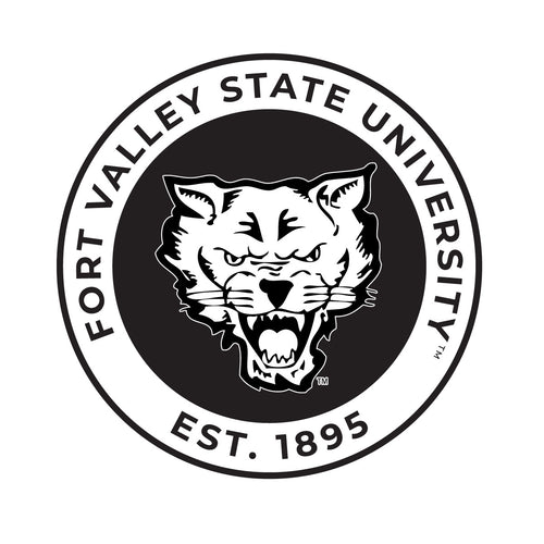 Fort Valley State University Officially Licensed Black Vinyl Decal Sticker Clear Backing