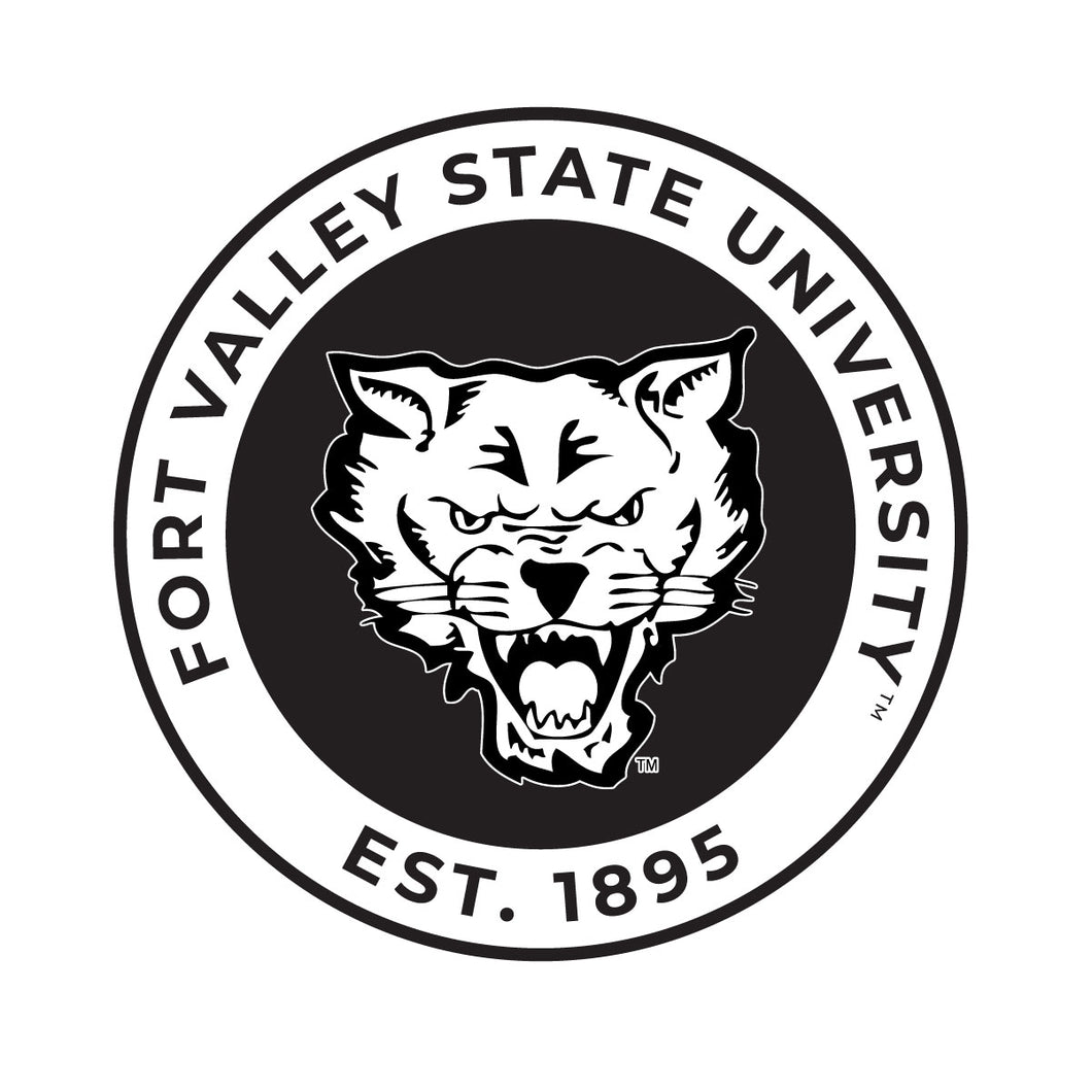 Fort Valley State University Officially Licensed Black Vinyl Decal Sticker Clear Backing