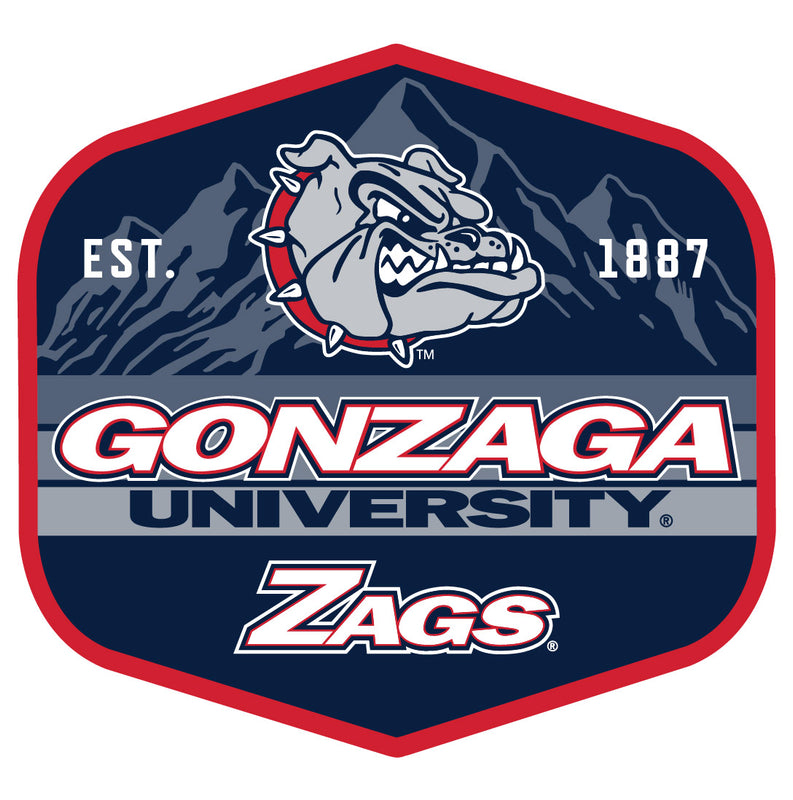 Gonzaga Bulldogs Scenic Background Vinyl Sticker/Magnet - Officially Licensed 