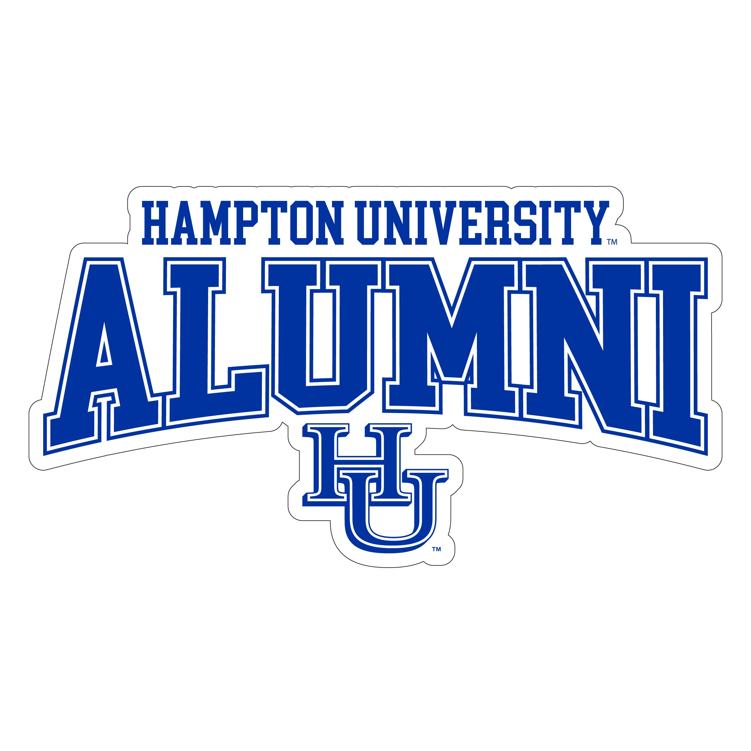 Hampton University Laser Cut Alumni Vinyl Sticker/Magnet - Officially ...