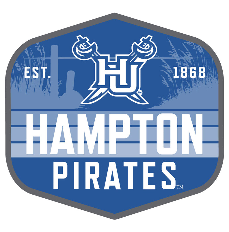 Hampton University Scenic Background Vinyl Sticker/Magnet - Officially Licensed 