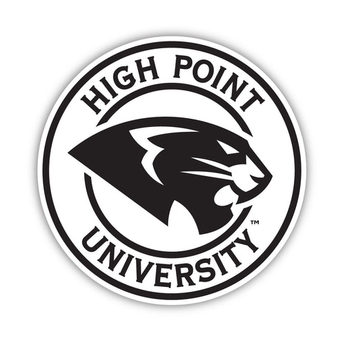 High Point University Officially Licensed Black Vinyl Decal Sticker White Backing