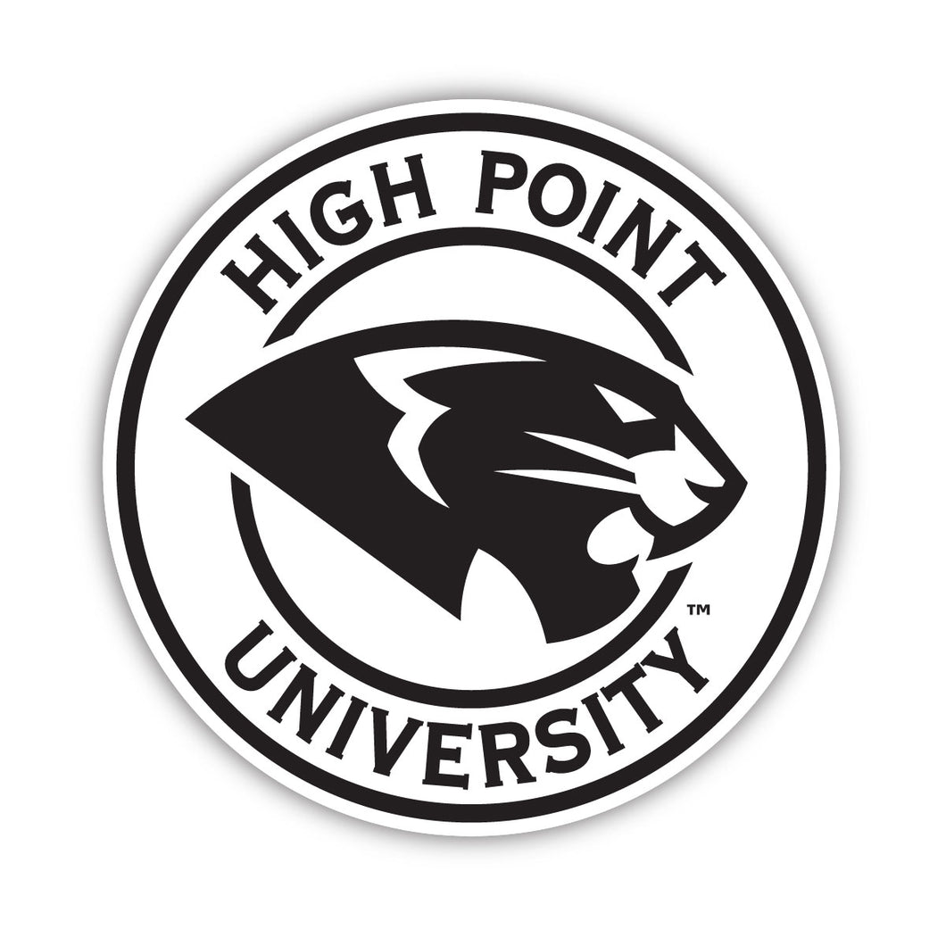 High Point University Officially Licensed Black Vinyl Decal Sticker White Backing