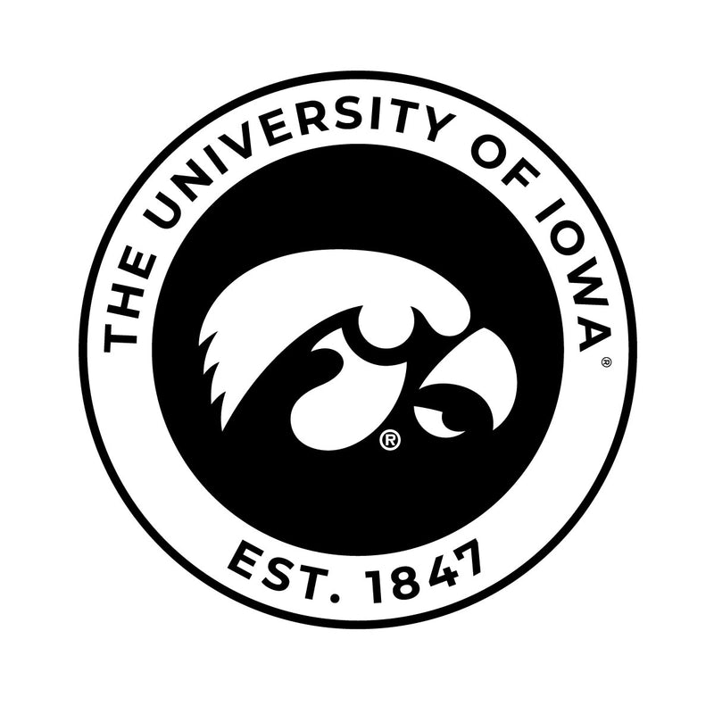 Iowa Hawkeyes Officially Licensed Black Vinyl Decal Sticker Clear Backing