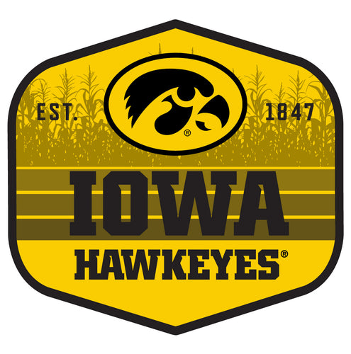 Iowa Hawkeyes Scenic Background Vinyl Sticker/Magnet - Officially Licensed 